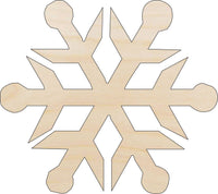 Snowflake Wood Craft Shape - Laser Cut Baltic Birch Unfinished DIY Wood Art Supplies SNW16 - The Wood Shape Store