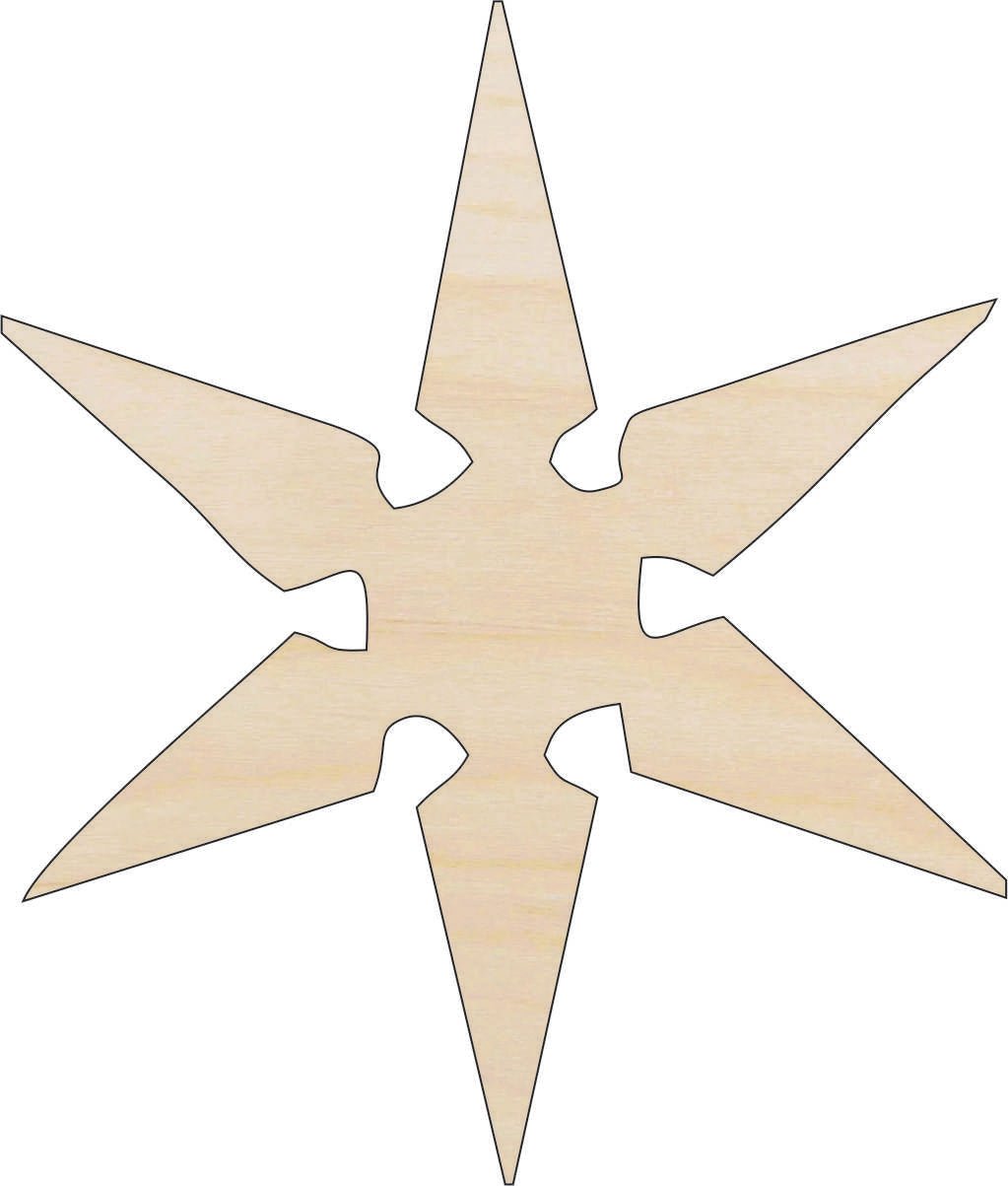 Snowflake Wood Craft Shape - Laser Cut Baltic Birch Unfinished DIY Wood Art Supplies SNW17 - The Wood Shape Store