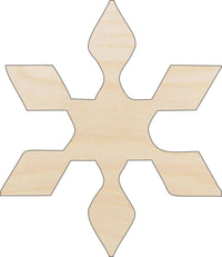 Snowflake Wood Craft Shape - Laser Cut Baltic Birch Unfinished DIY Wood Art Supplies SNW18 - The Wood Shape Store
