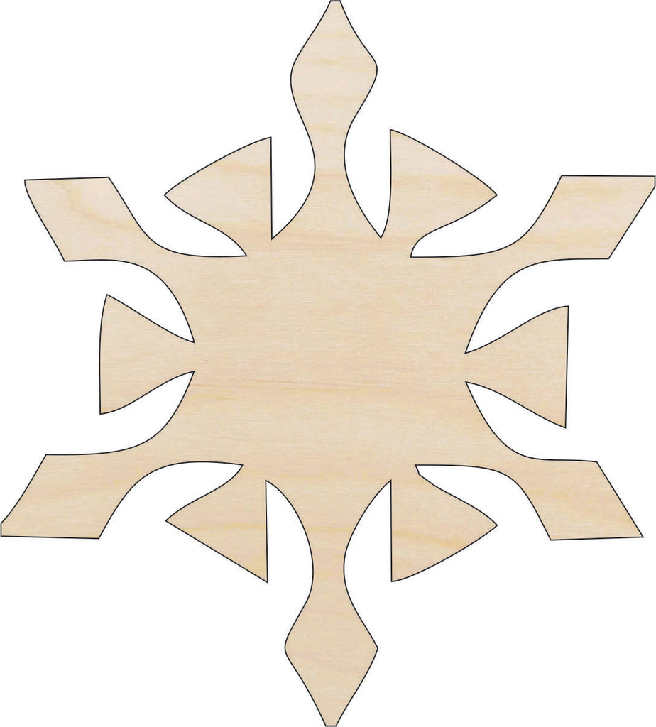 Snowflake - Laser Cut Out Unfinished Wood Craft Shape SNW19