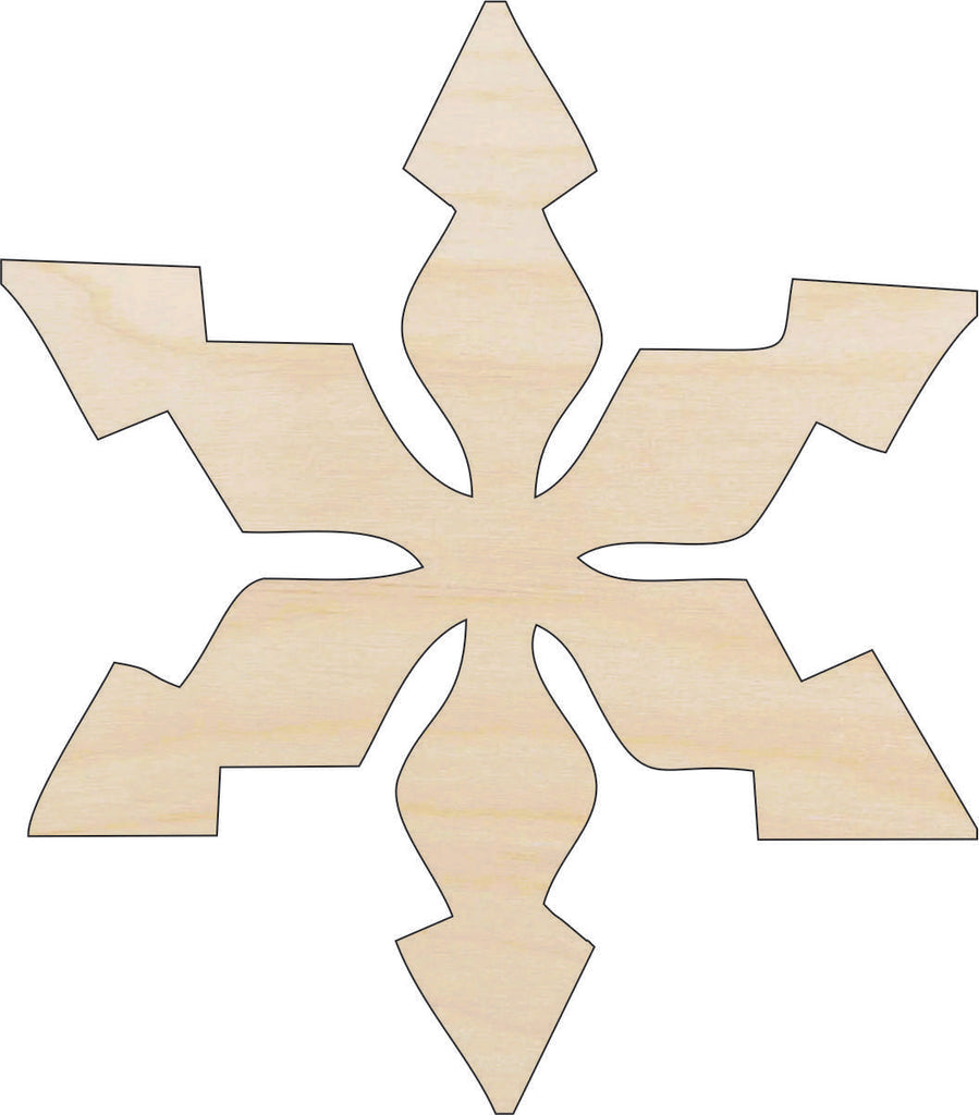 Snowflake - Laser Cut Out Unfinished Wood Craft Shape SNW21
