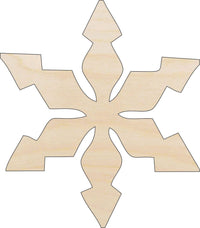 Snowflake Wood Craft Shape - Laser Cut Baltic Birch Unfinished DIY Wood Art Supplies SNW21 - The Wood Shape Store
