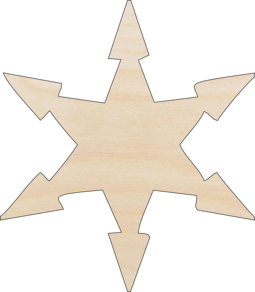 Snowflake - Laser Cut Out Unfinished Wood Craft Shape SNW23