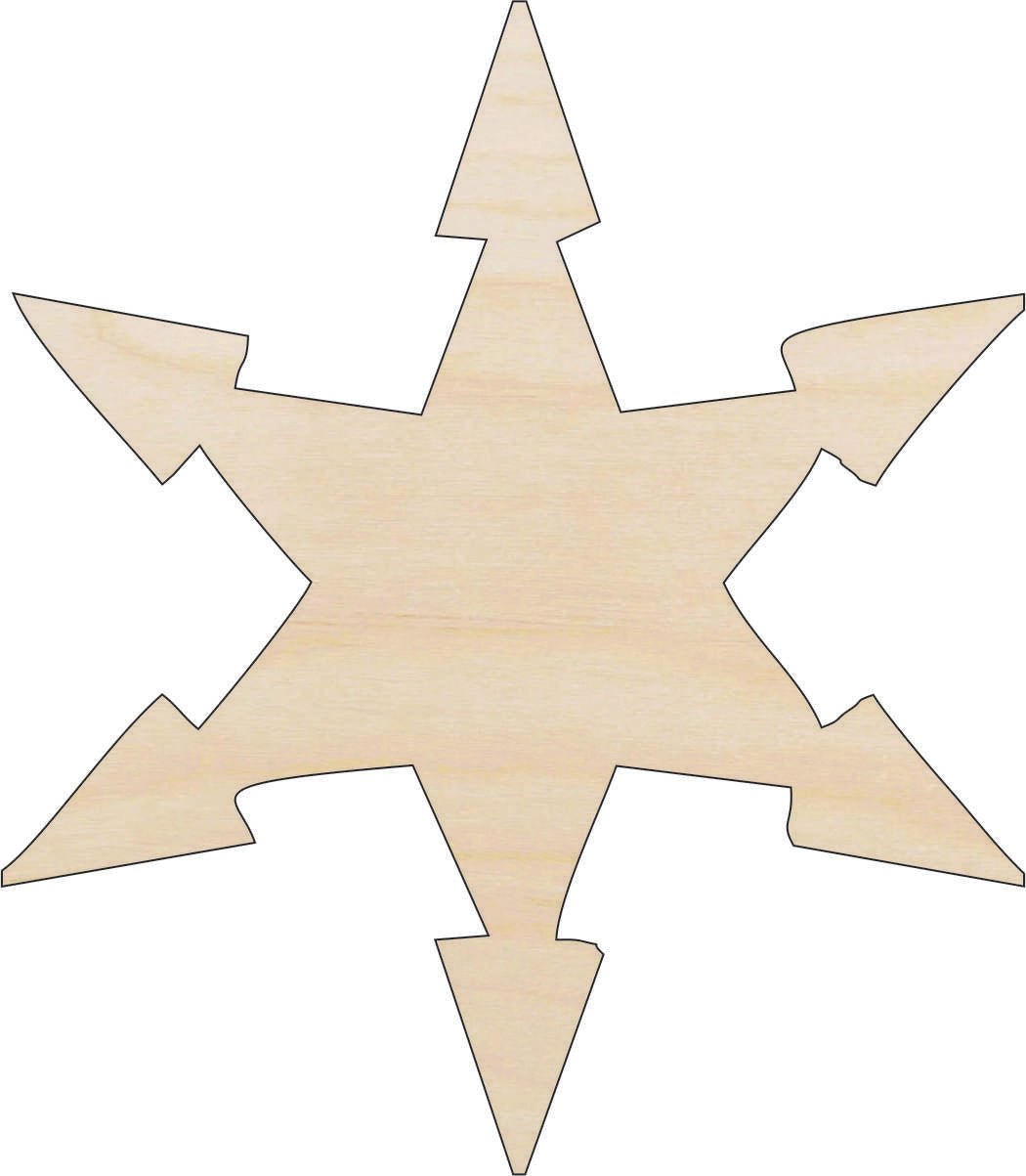 Snowflake Wood Craft Shape - Laser Cut Baltic Birch Unfinished DIY Wood Art Supplies SNW23 - The Wood Shape Store