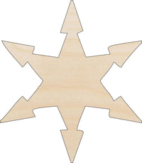 Snowflake Wood Craft Shape - Laser Cut Baltic Birch Unfinished DIY Wood Art Supplies SNW23 - The Wood Shape Store
