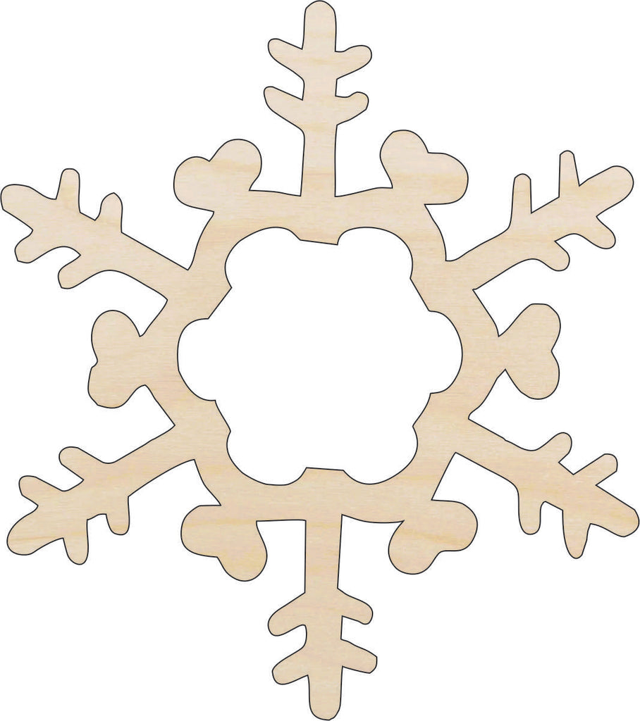 Snowflake - Laser Cut Out Unfinished Wood Craft Shape SNW25