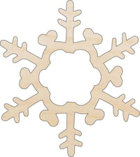Snowflake Wood Craft Shape - Laser Cut Baltic Birch Unfinished DIY Wood Art Supplies SNW25 - The Wood Shape Store