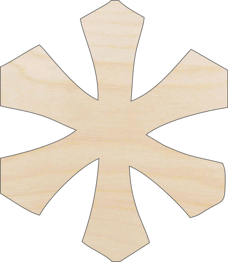 Snowflake - Laser Cut Out Unfinished Wood Craft Shape SNW28