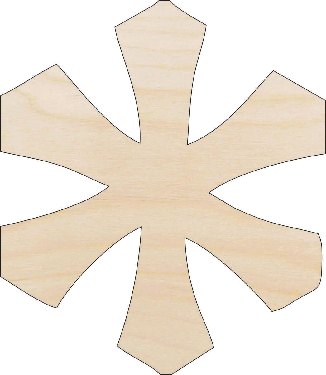 Snowflake Wood Craft Shape - Laser Cut Baltic Birch Unfinished DIY Wood Art Supplies SNW28 - The Wood Shape Store