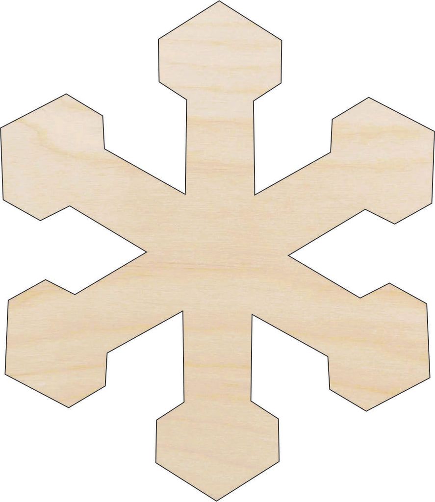 Snowflake - Laser Cut Out Unfinished Wood Craft Shape SNW29