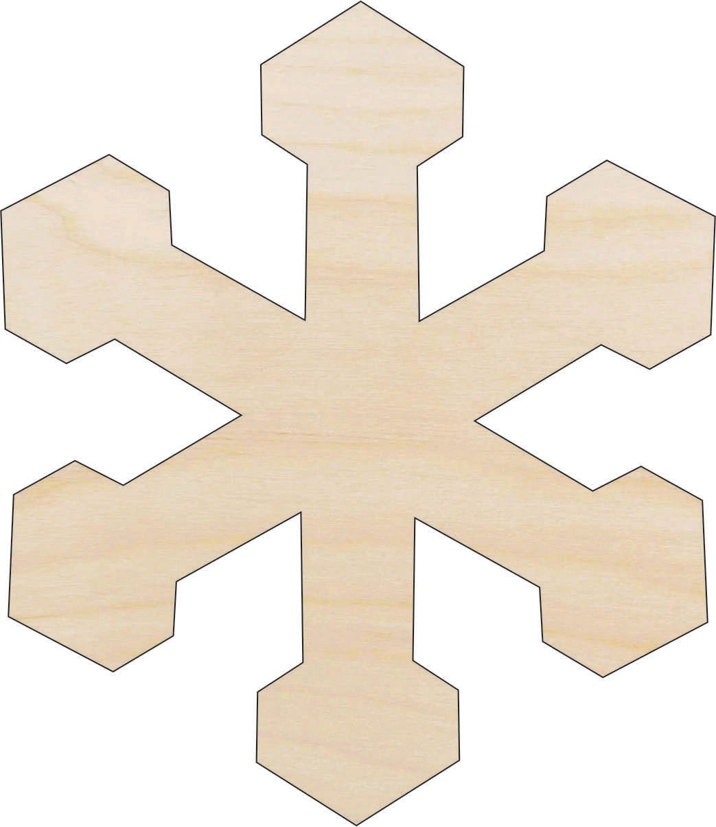 Snowflake Wood Craft Shape - Laser Cut Baltic Birch Unfinished DIY Wood Art Supplies SNW29 - The Wood Shape Store
