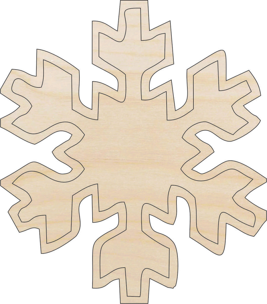 Snowflake - Laser Cut Wood Shape SNW30