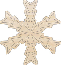 Snowflake Wood Craft Shape - Laser Cut Baltic Birch Unfinished DIY Wood Art Supplies SNW32 - The Wood Shape Store