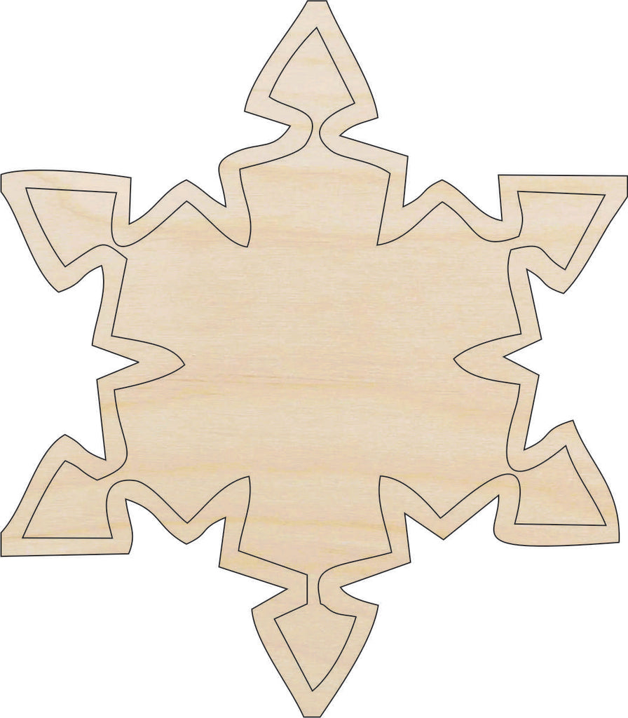 Snowflake - Laser Cut Out Unfinished Wood Craft Shape SNW33