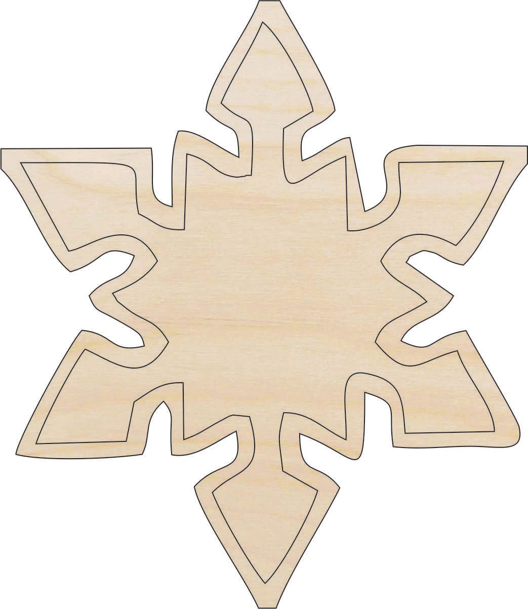 Snowflake Wood Craft Shape - Laser Cut Baltic Birch Unfinished DIY Wood Art Supplies SNW35 - The Wood Shape Store