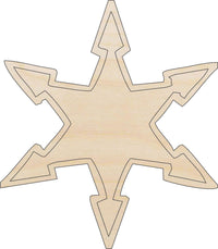 Snowflake Wood Craft Shape - Laser Cut Baltic Birch Unfinished DIY Wood Art Supplies SNW36 - The Wood Shape Store