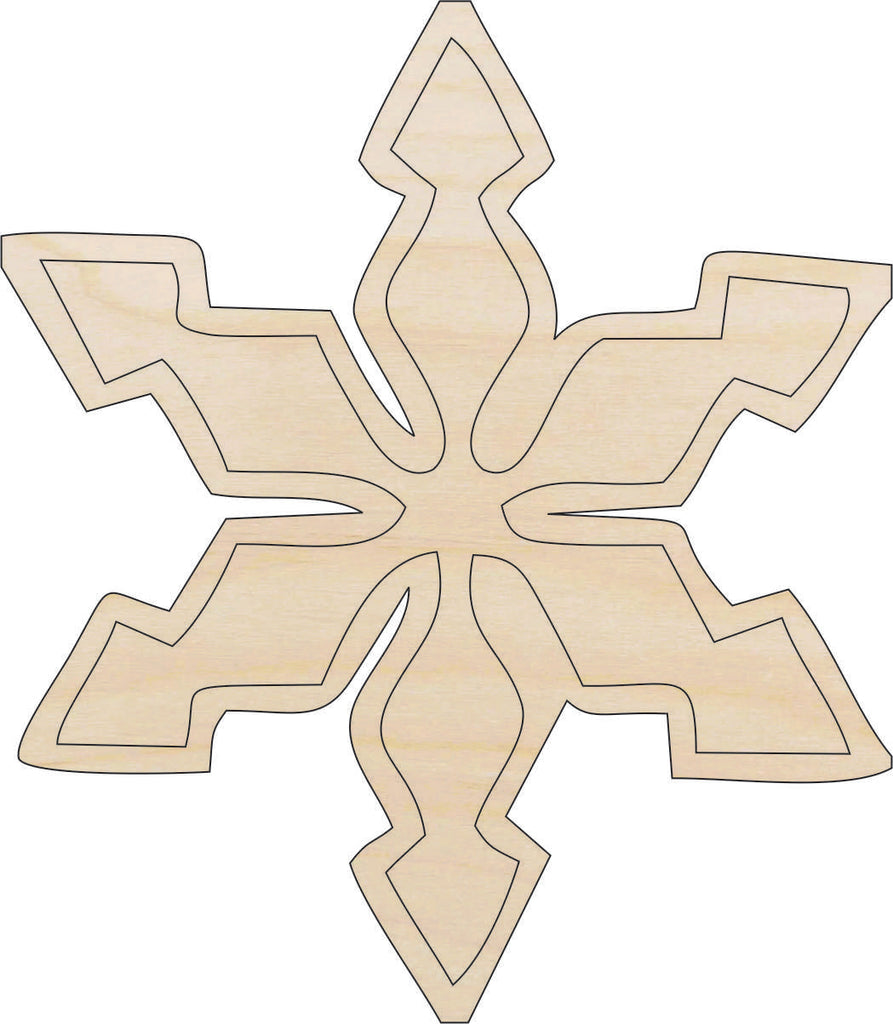 Snowflake - Laser Cut Out Unfinished Wood Craft Shape SNW37