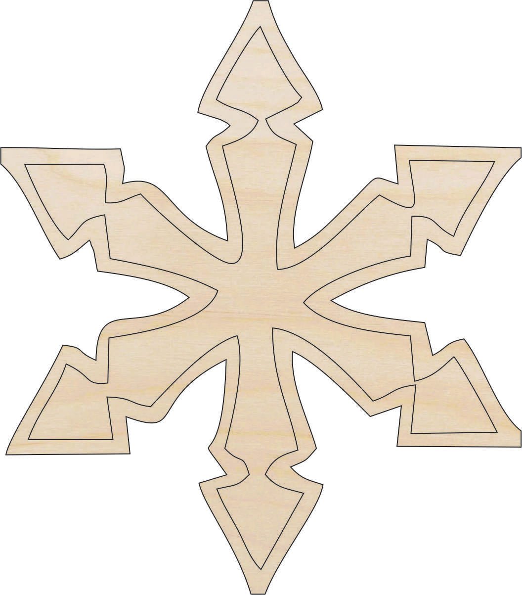 Snowflake Wood Craft Shape - Laser Cut Baltic Birch Unfinished DIY Wood Art Supplies SNW38 - The Wood Shape Store