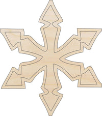 Snowflake Wood Craft Shape - Laser Cut Baltic Birch Unfinished DIY Wood Art Supplies SNW38 - The Wood Shape Store