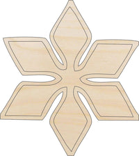 Snowflake Wood Craft Shape - Laser Cut Baltic Birch Unfinished DIY Wood Art Supplies SNW39 - The Wood Shape Store