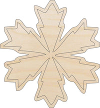 Snowflake Wood Craft Shape - Laser Cut Baltic Birch Unfinished DIY Wood Art Supplies SNW40 - The Wood Shape Store