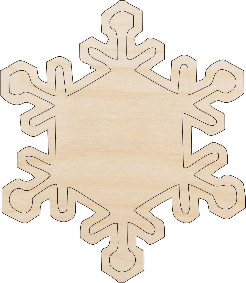 Snowflake Wood Craft Shape - Laser Cut Baltic Birch Unfinished DIY Wood Art Supplies SNW41 - The Wood Shape Store
