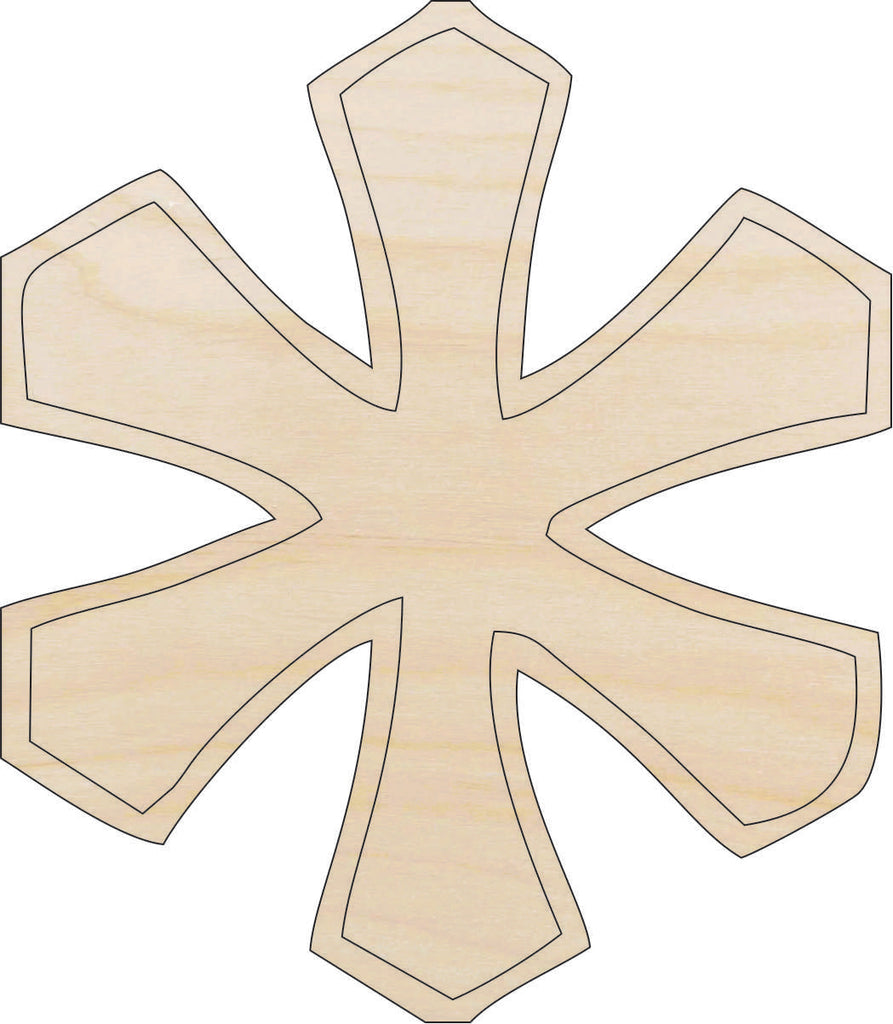 Snowflake - Laser Cut Wood Shape SNW42