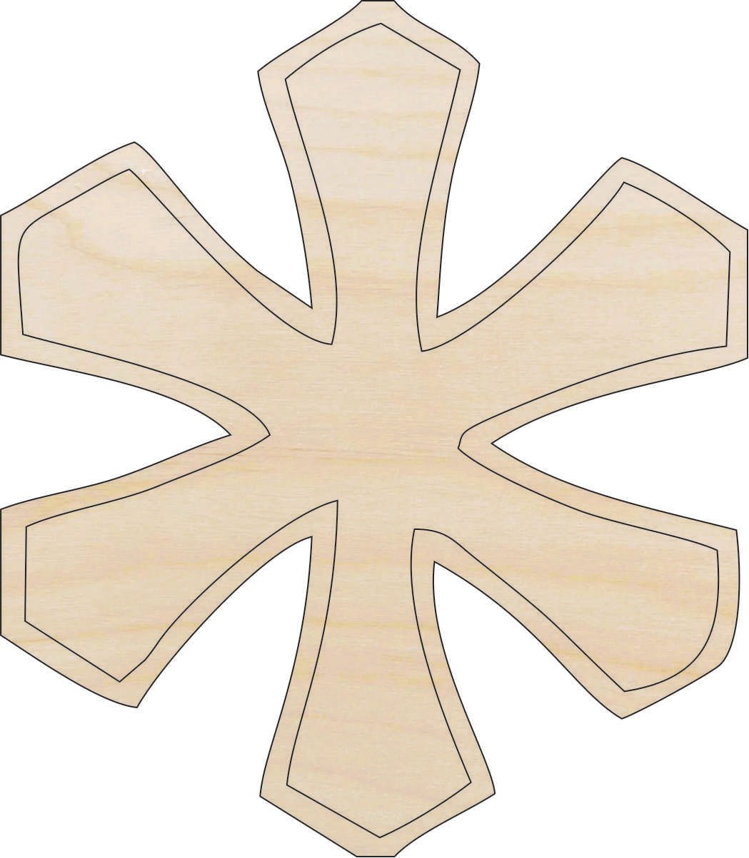 Snowflake Wood Craft Shape - Laser Cut Baltic Birch Unfinished DIY Wood Art Supplies SNW42 - The Wood Shape Store