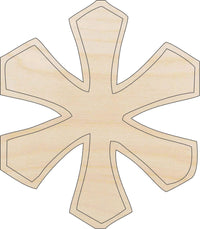 Snowflake Wood Craft Shape - Laser Cut Baltic Birch Unfinished DIY Wood Art Supplies SNW42 - The Wood Shape Store