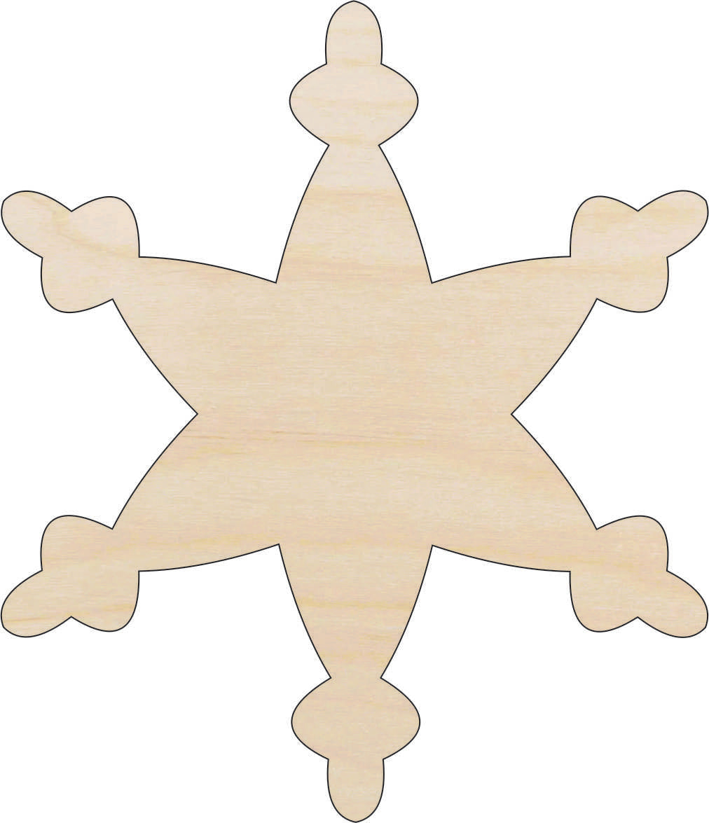 Snowflake - Laser Cut Out Unfinished Wood Craft Shape SNW43 Snowflake - Laser Cut Out Unfinished Wood Craft Shape SNW43