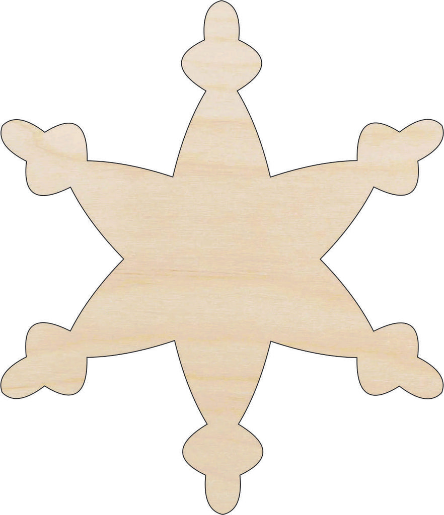 Snowflake - Laser Cut Out Unfinished Wood Craft Shape SNW43