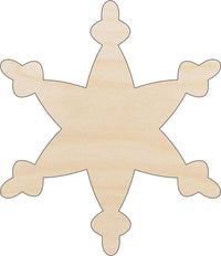 Snowflake Wood Craft Shape - Laser Cut Baltic Birch Unfinished DIY Wood Art Supplies SNW43 - The Wood Shape Store