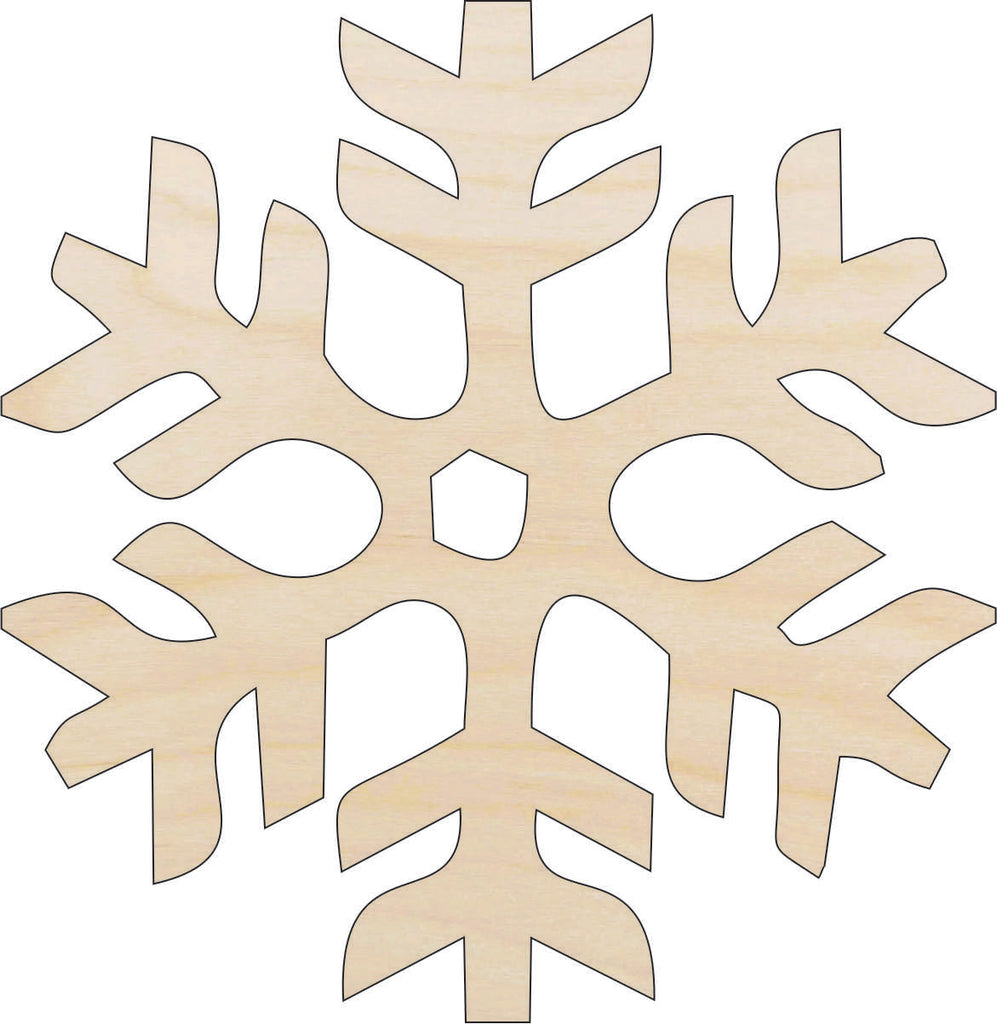Snowflake - Laser Cut Out Unfinished Wood Craft Shape SNW44