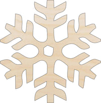 Snowflake Wood Craft Shape - Laser Cut Baltic Birch Unfinished DIY Wood Art Supplies SNW44 - The Wood Shape Store