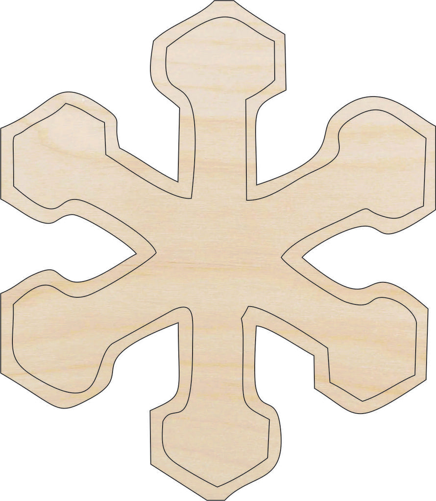 Snowflake - Laser Cut Out Unfinished Wood Craft Shape SNW45