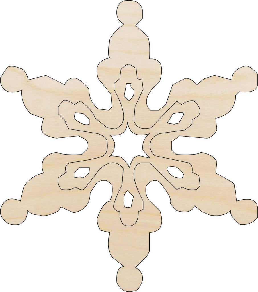 Snowflake - Laser Cut Wood Shape SNW46