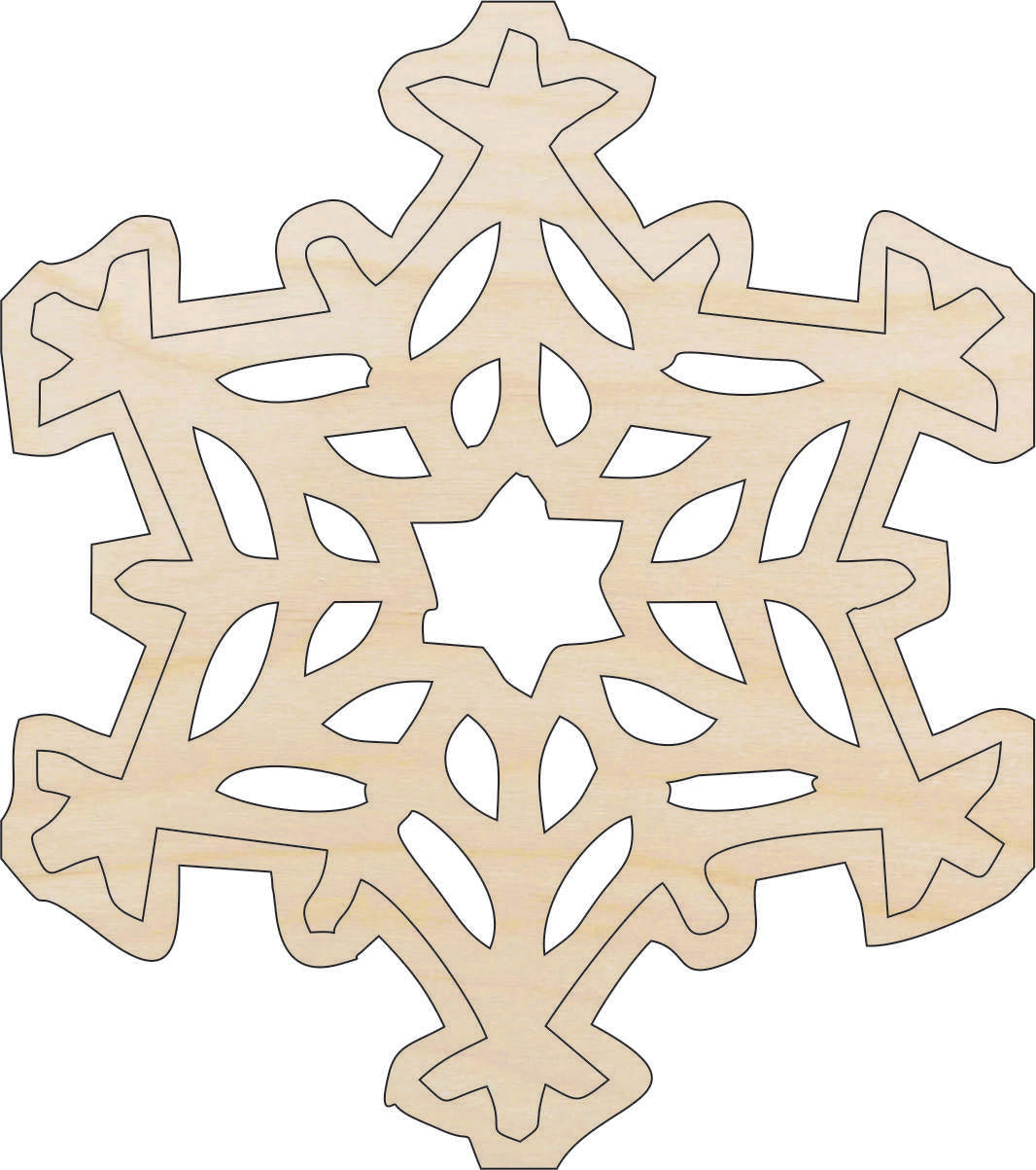 Snowflake - Laser Cut Out Unfinished Wood Craft Shape SNW47 Snowflake - Laser Cut Out Unfinished Wood Craft Shape SNW47