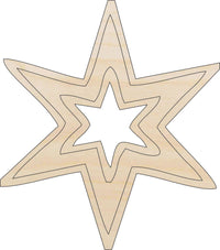 Snowflake Wood Craft Shape - Laser Cut Baltic Birch Unfinished DIY Wood Art Supplies SNW48 - The Wood Shape Store