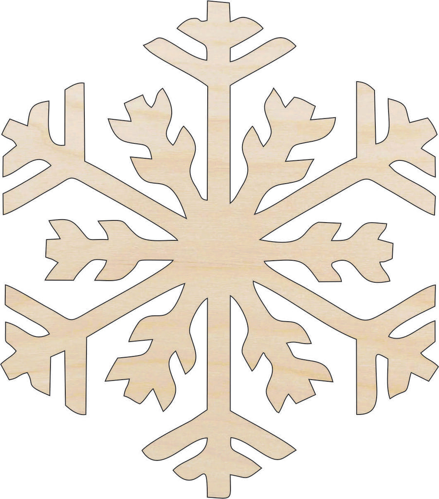 Snowflake - Laser Cut Out Unfinished Wood Craft Shape SNW49