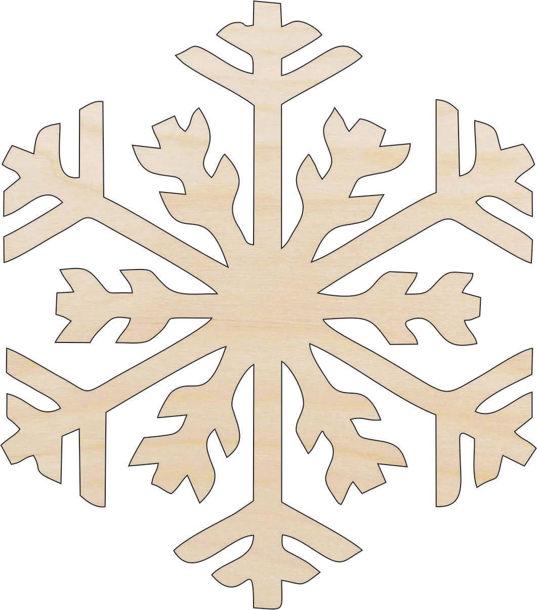 Snowflake Wood Craft Shape - Laser Cut Baltic Birch Unfinished DIY Wood Art Supplies SNW49 - The Wood Shape Store