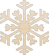 Snowflake Wood Craft Shape - Laser Cut Baltic Birch Unfinished DIY Wood Art Supplies SNW49 - The Wood Shape Store