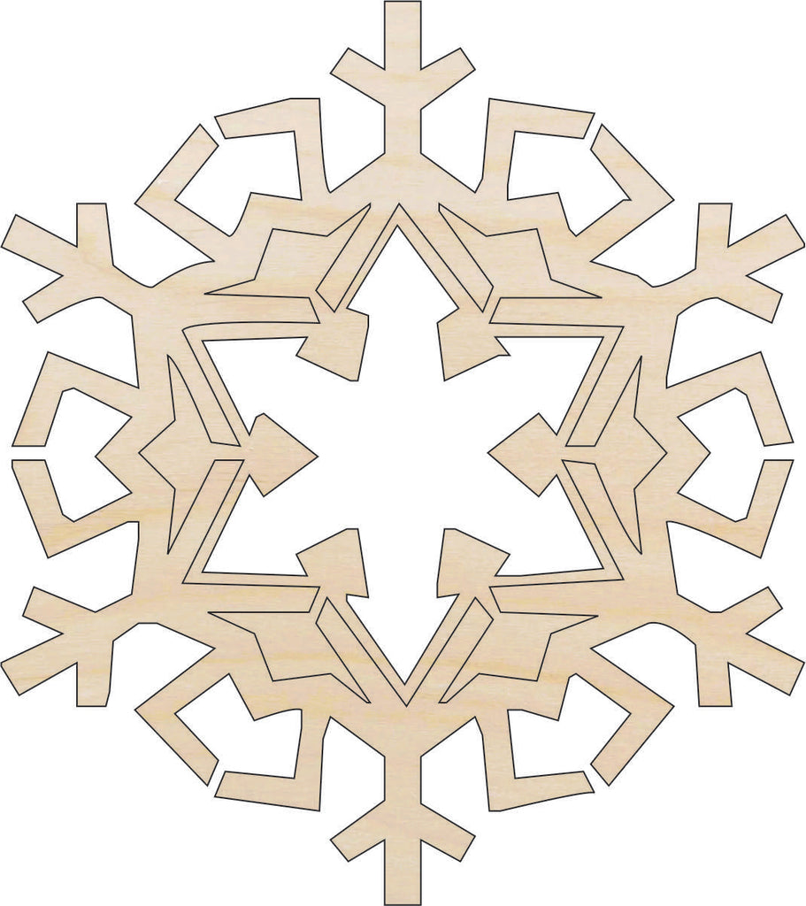 Snowflake - Laser Cut Out Unfinished Wood Craft Shape SNW52