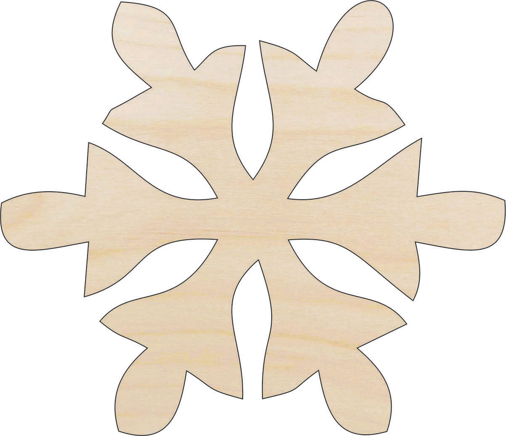 Snowflake - Laser Cut Out Unfinished Wood Craft Shape SNW54