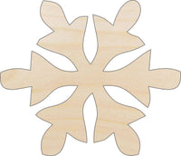 Snowflake Wood Craft Shape - Laser Cut Baltic Birch Unfinished DIY Wood Art Supplies SNW54 - The Wood Shape Store
