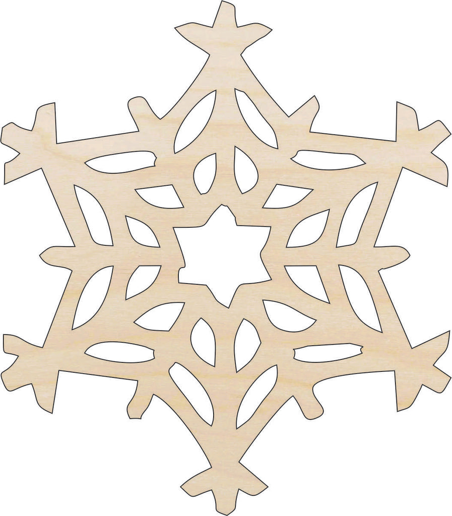 Snowflake - Laser Cut Out Unfinished Wood Craft Shape SNW56