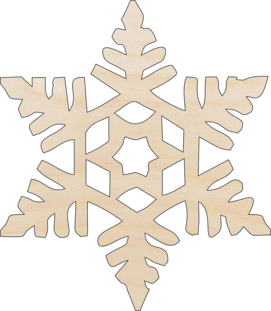 Snowflake - Laser Cut Out Unfinished Wood Craft Shape SNW57