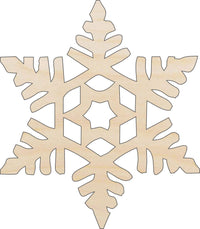 Snowflake Wood Craft Shape - Laser Cut Baltic Birch Unfinished DIY Wood Art Supplies SNW57 - The Wood Shape Store