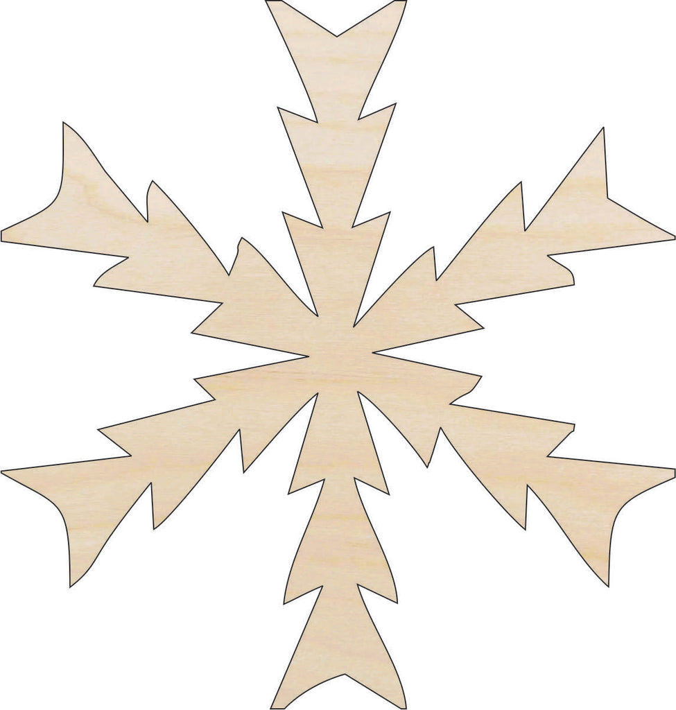 Snowflake - Laser Cut Out Unfinished Wood Craft Shape SNW5