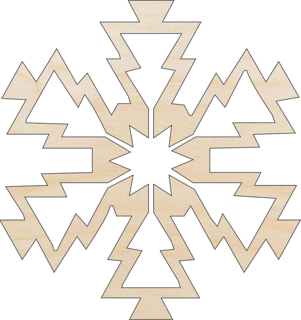Snowflake - Laser Cut Wood Shape SNW60