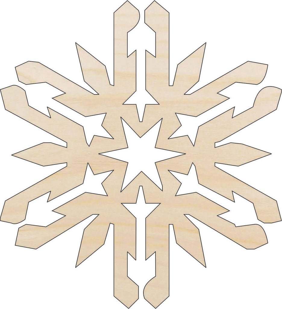Snowflake - Laser Cut Out Unfinished Wood Craft Shape SNW61